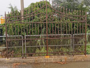Large iron gate